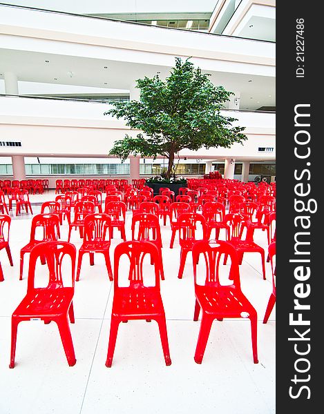 Red Empty Chairs