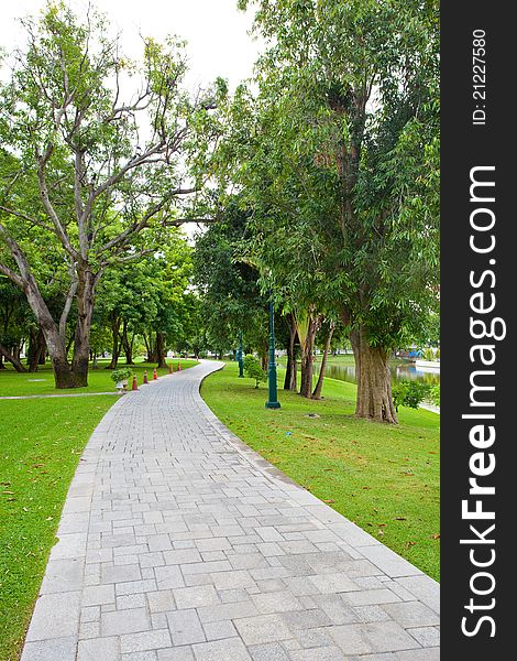 Path through the landscaped park