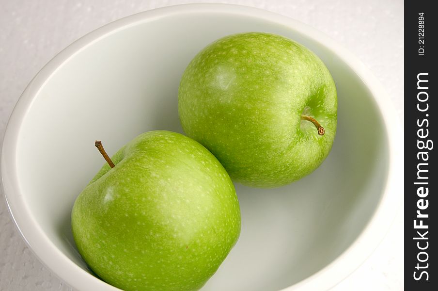 Green Apples In A Dish