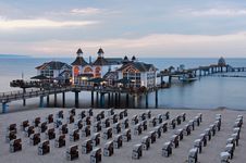 Pier Sellin At Dusk Light Royalty Free Stock Images Pier Sellin At Dusk Light Royalty Free Stock Images