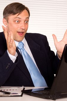 Businessman At Computer Stock Images Businessman At Computer Stock Images