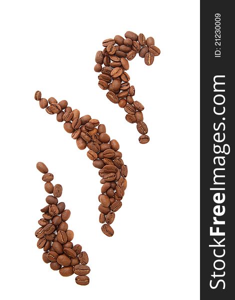 Abstract curves of fresh scented coffee beans. Abstract curves of fresh scented coffee beans