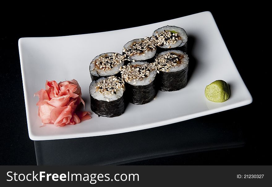 Sushi On Black