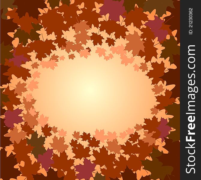 Frame of autumn maple foliage. Vector illustration. Frame of autumn maple foliage. Vector illustration