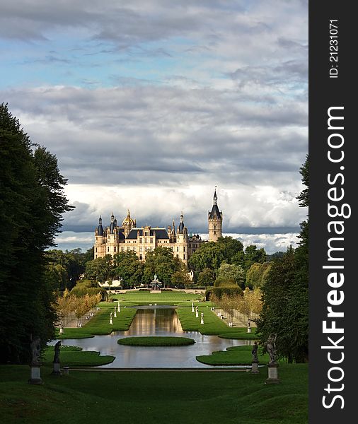 Castle Schwerin With Copy Space