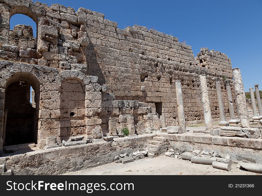 Ancient city of Perge near Antalya Turkey. Ancient city of Perge near Antalya Turkey