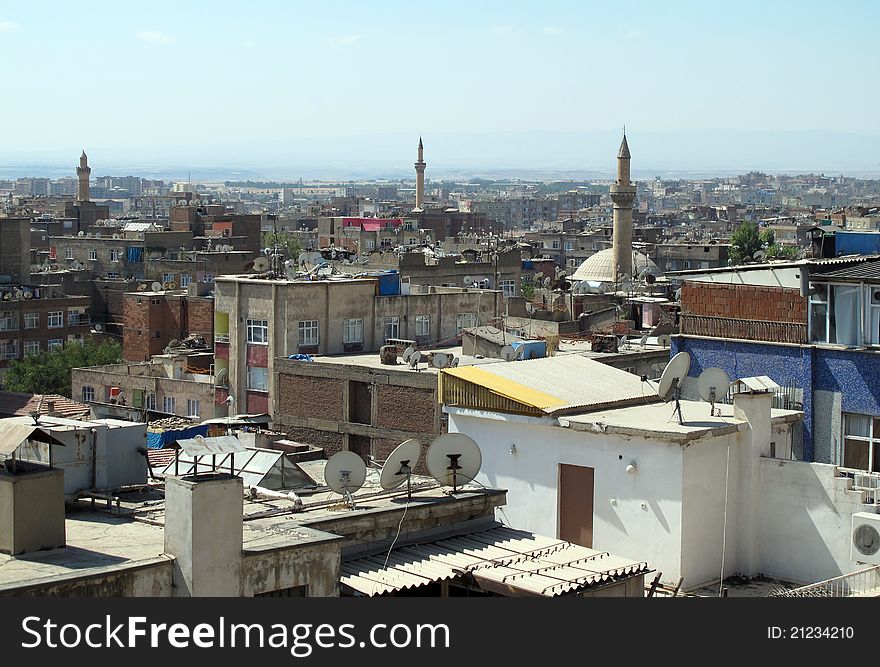 The roofs of Diyarbakir in Turkey. The roofs of Diyarbakir in Turkey.