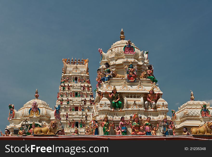 Sri Mariamman Temple is a Hindu temple in Johor Bahru. It is at the junction of Jalan Ungku Puan and Jalan Trus, in a part of town with a high concentration of Indian businesses, with Indian restaurants and other enterprises around it.