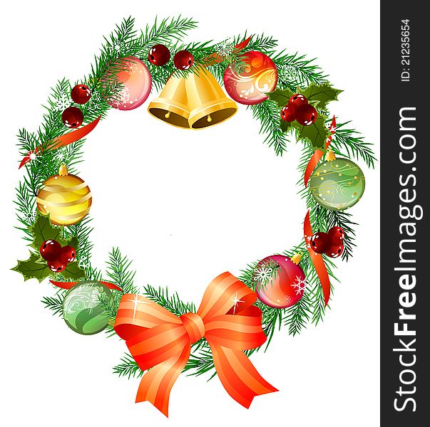 Christmas Wreath With Bells