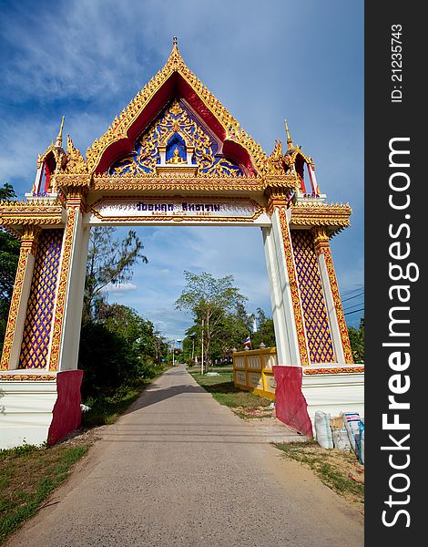 The temple portal in Thailand