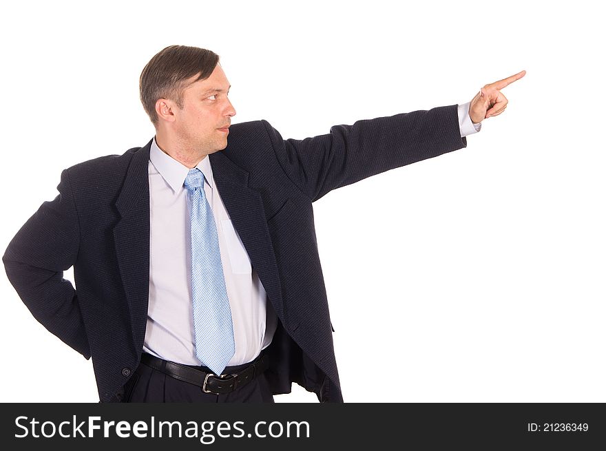 Portrait of a nice businessman posing on white. Portrait of a nice businessman posing on white