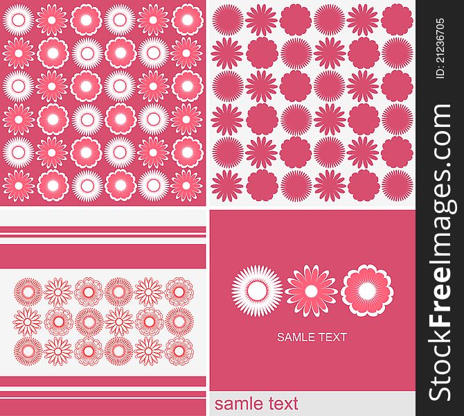 Pink flower background for the cards. Pink flower background for the cards
