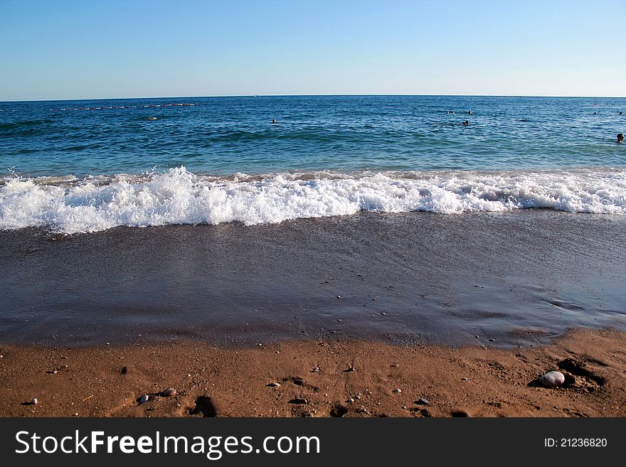 The beach on the Adriatic Sea near the town of Canj