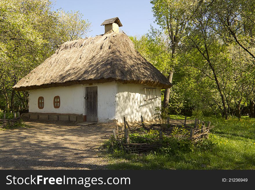 The typical Ukrainian rural home of 18-19 century