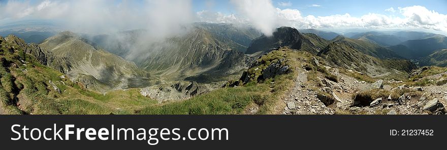 The carpathians panorama in Transylvania. The carpathians panorama in Transylvania