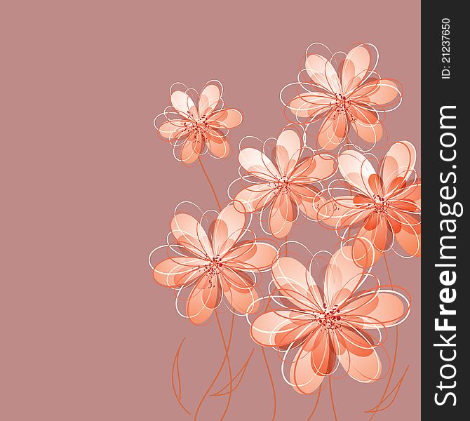 Soft pastel background with flowers.