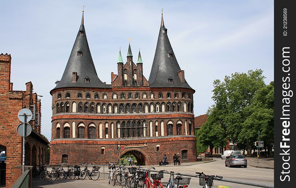 The Holsten Gate in Luebeck in Germany