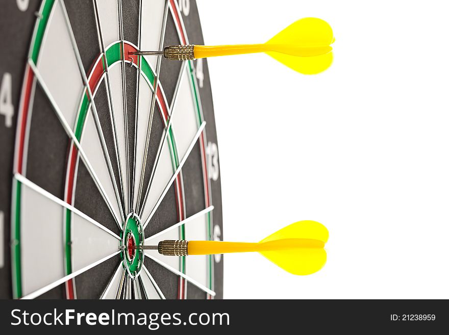 Red darts hitting the target for the shield. Red darts hitting the target for the shield.