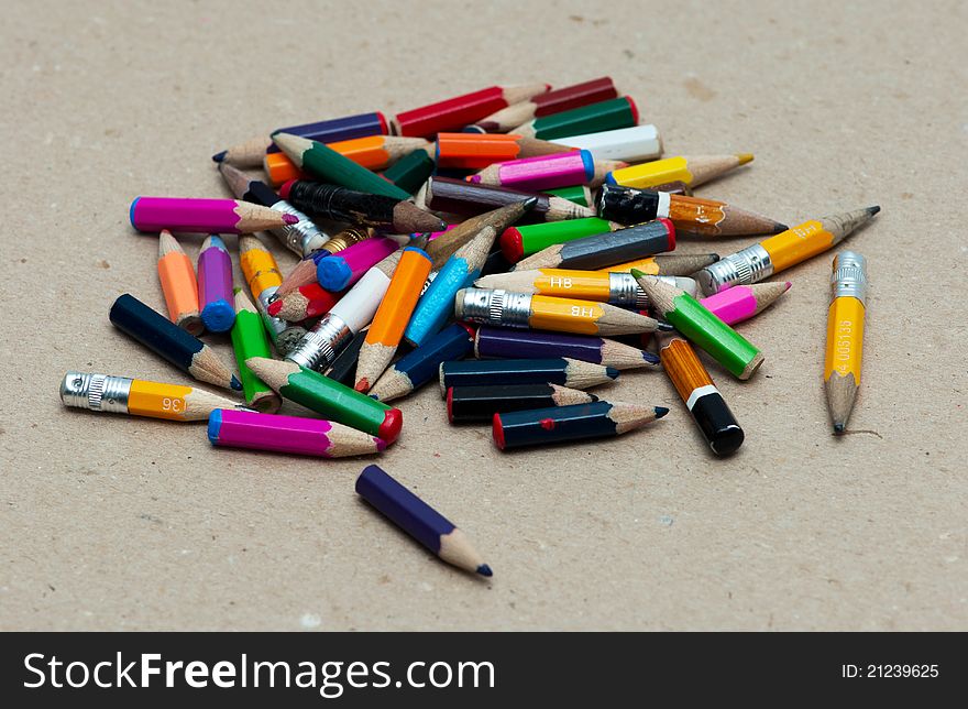 A bunch of color pencils