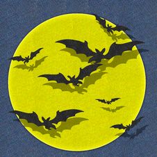 Bat Fly Halloween Fabric Recycle Royalty Free Stock Images