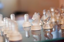 Glass Chess Set Stock Image Glass Chess Set Stock Image
