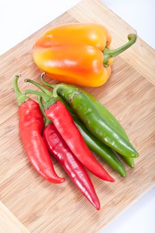 Sweet And Hot Pepper Royalty Free Stock Photo Sweet And Hot Pepper Royalty Free Stock Photo