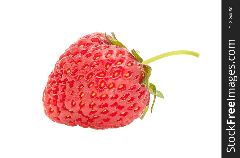 Ripe berry of a strawberry on a white background. Ripe berry of a strawberry on a white background.