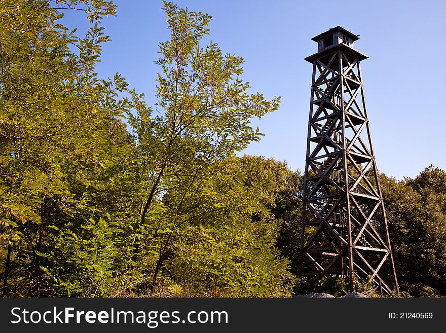 Fire watchtower at the forest