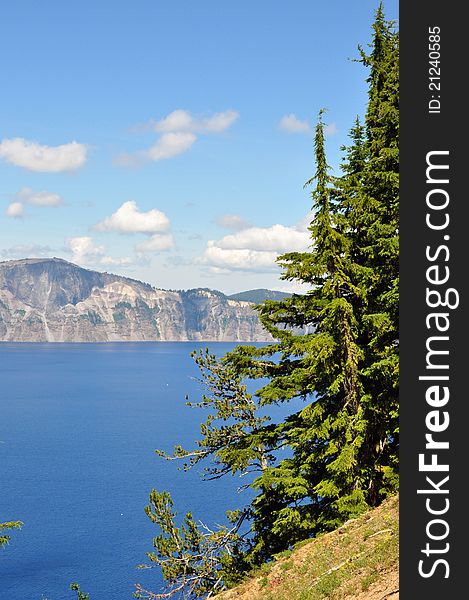 South Shore of Crater Lake looking North to Steel