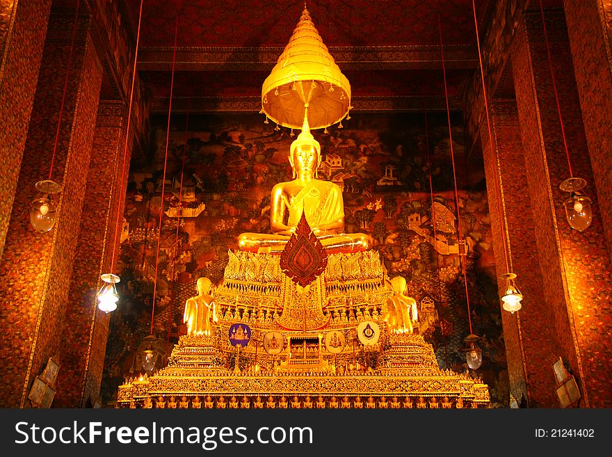 Buddha Statues in church of Wat Pho, Bangkok, Thailand. Buddha Statues in church of Wat Pho, Bangkok, Thailand