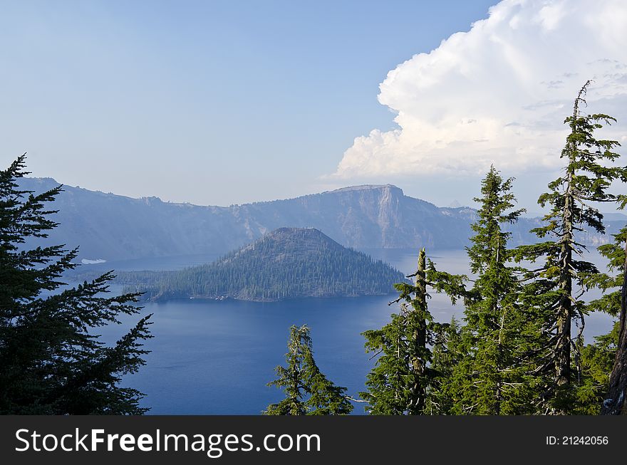 Looking down from the rim of Crater Lake, Oregon, USA. Looking down from the rim of Crater Lake, Oregon, USA.