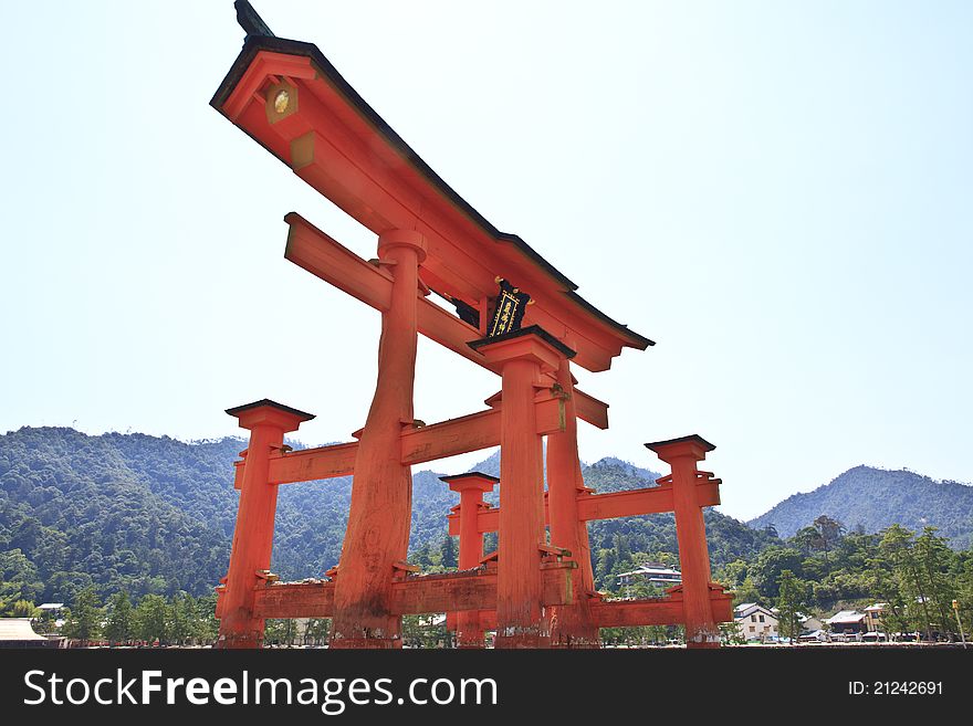 Itsukushima Shrine of Hiroshima Prefecture in Japan. Itsukushima Shrine of Hiroshima Prefecture in Japan.