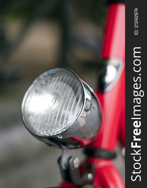 Bicycle Lantern On A Bicycle Frame