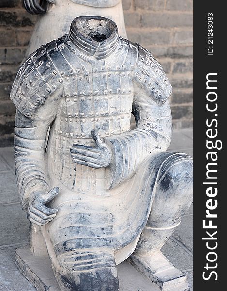 Famous ancient terracotta warriors in Xian, China