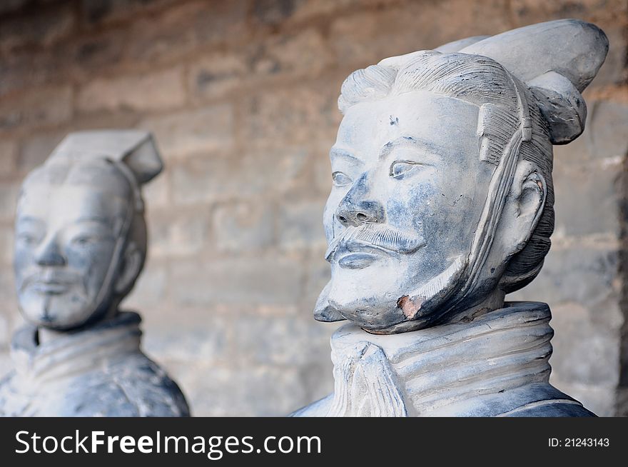 Famous ancient terracotta warriors in Xian, China