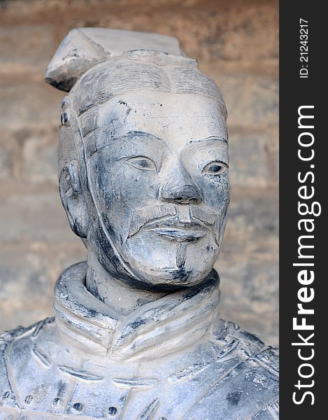 Famous ancient terracotta warrior in Xian, China