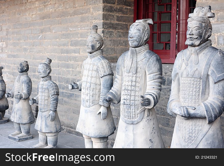 Famous ancient terracotta warriors in Xian, China