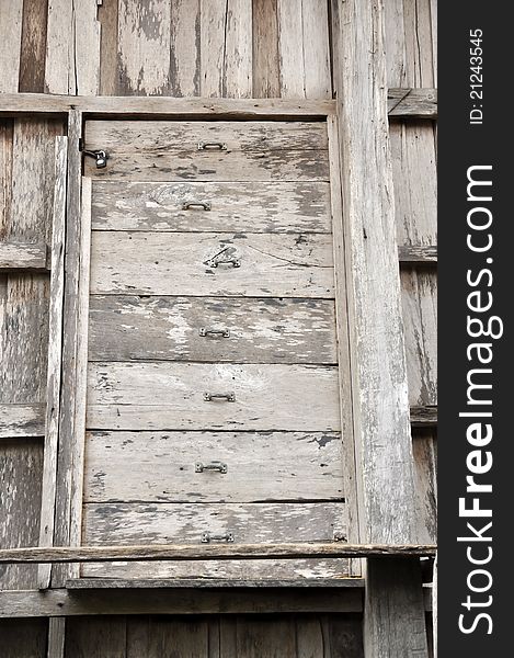 The remains of the old wooden door of a house. The remains of the old wooden door of a house.