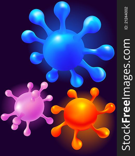 Abstract blots balloons - elements of design in a vector
