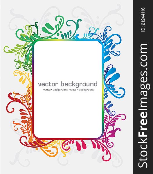 Abstract frame and colorful background. Abstract frame and colorful background.