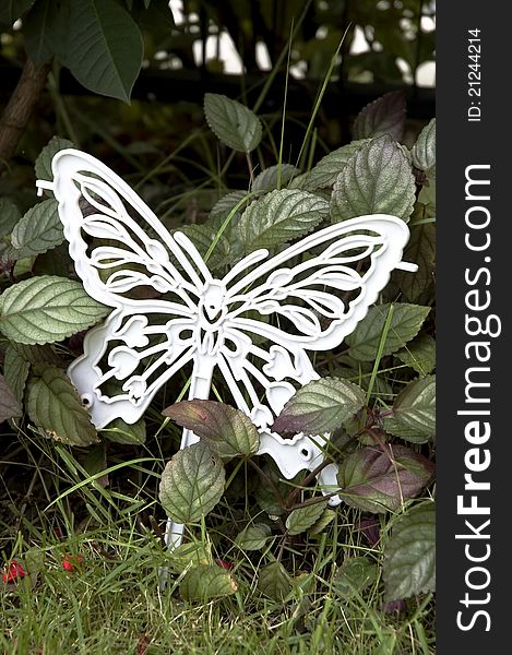 White butterfly for garden decorations