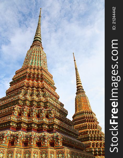Stupa At Wat Pho In Bangkok Thailand