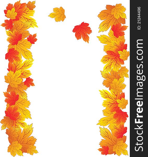 The vector illustration contains the image of autumn background