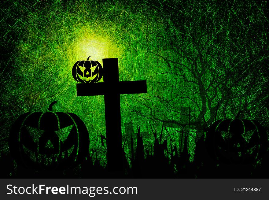 Grunge textured Halloween for background