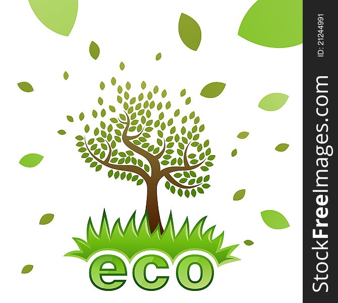 Vector illustration of eco design. Vector illustration of eco design