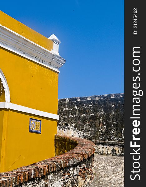 The architecture of Cartagena de indias Colombia