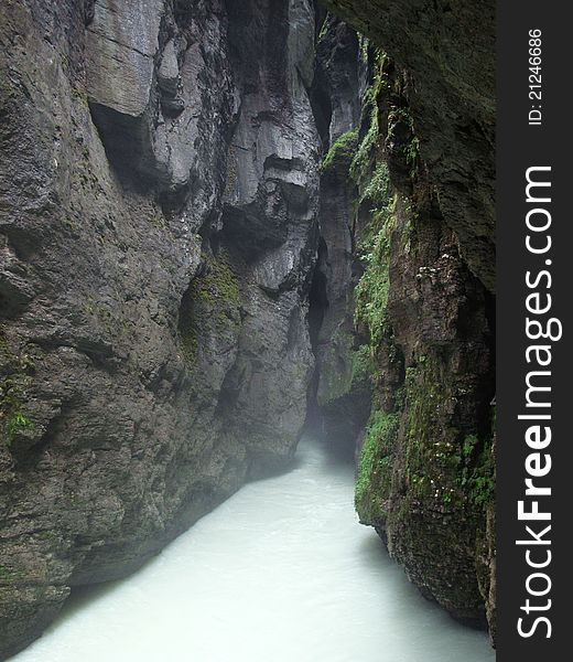 Impressive aare gorge in Meiringen.