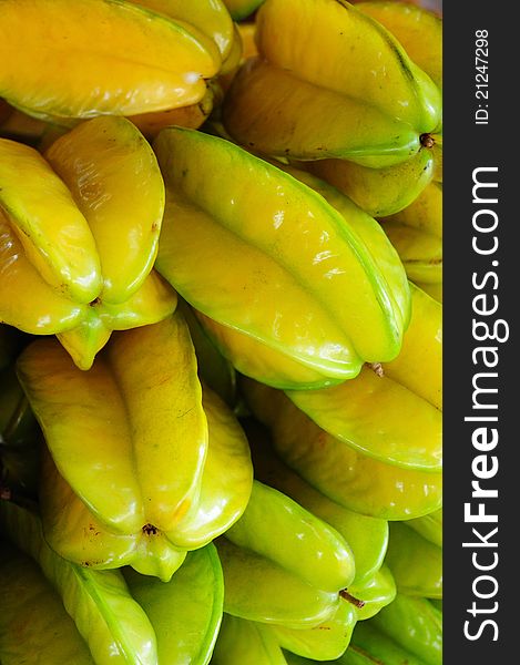 Star apple on street market, Thailand. Star apple on street market, Thailand