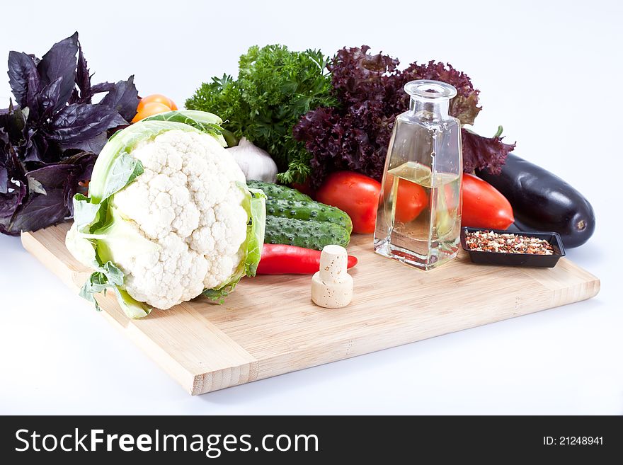 Tasty fresh vegetables for salad preparation. Tasty fresh vegetables for salad preparation