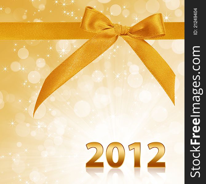 Year 2012 with abstract gold sparkling background. Year 2012 with abstract gold sparkling background